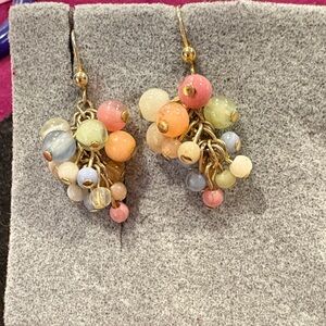 Colorful Beaded Cluster Earrings